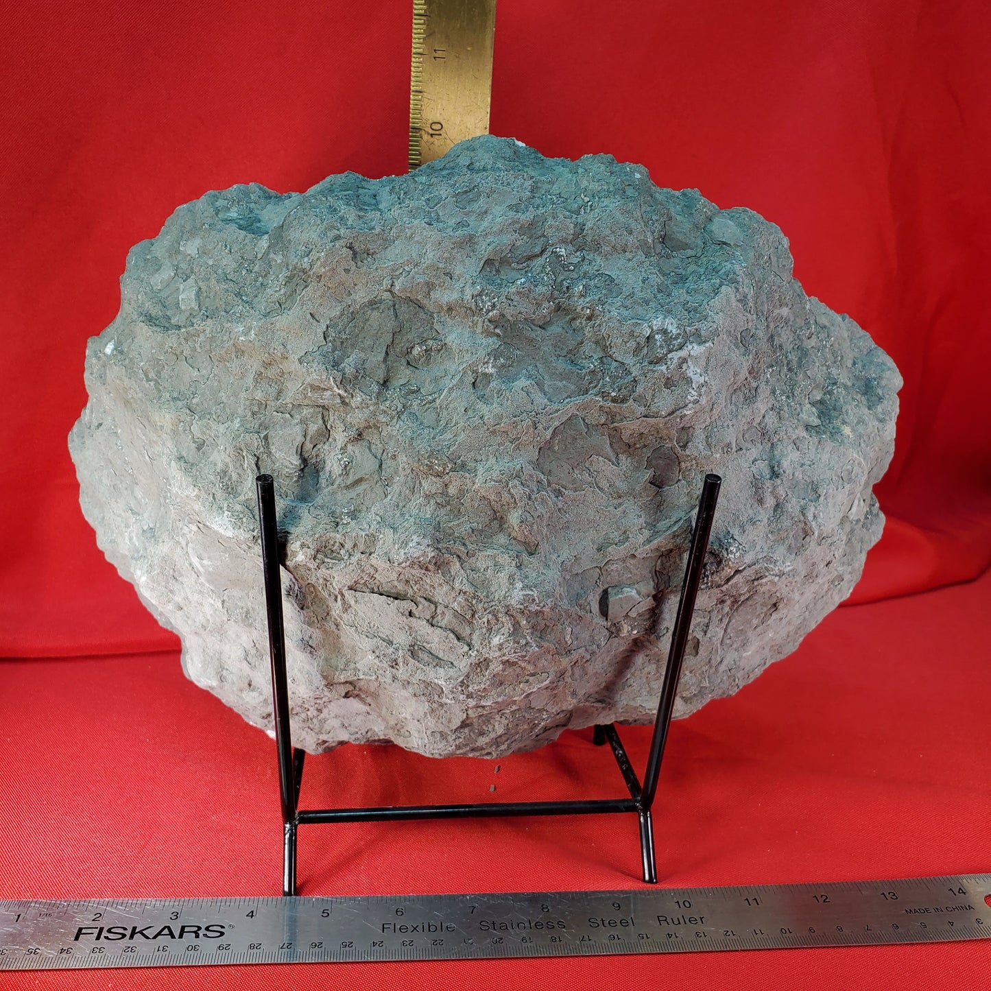 Large smoky quartz geode half