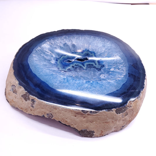 DYED BLUE AGATE DISH
