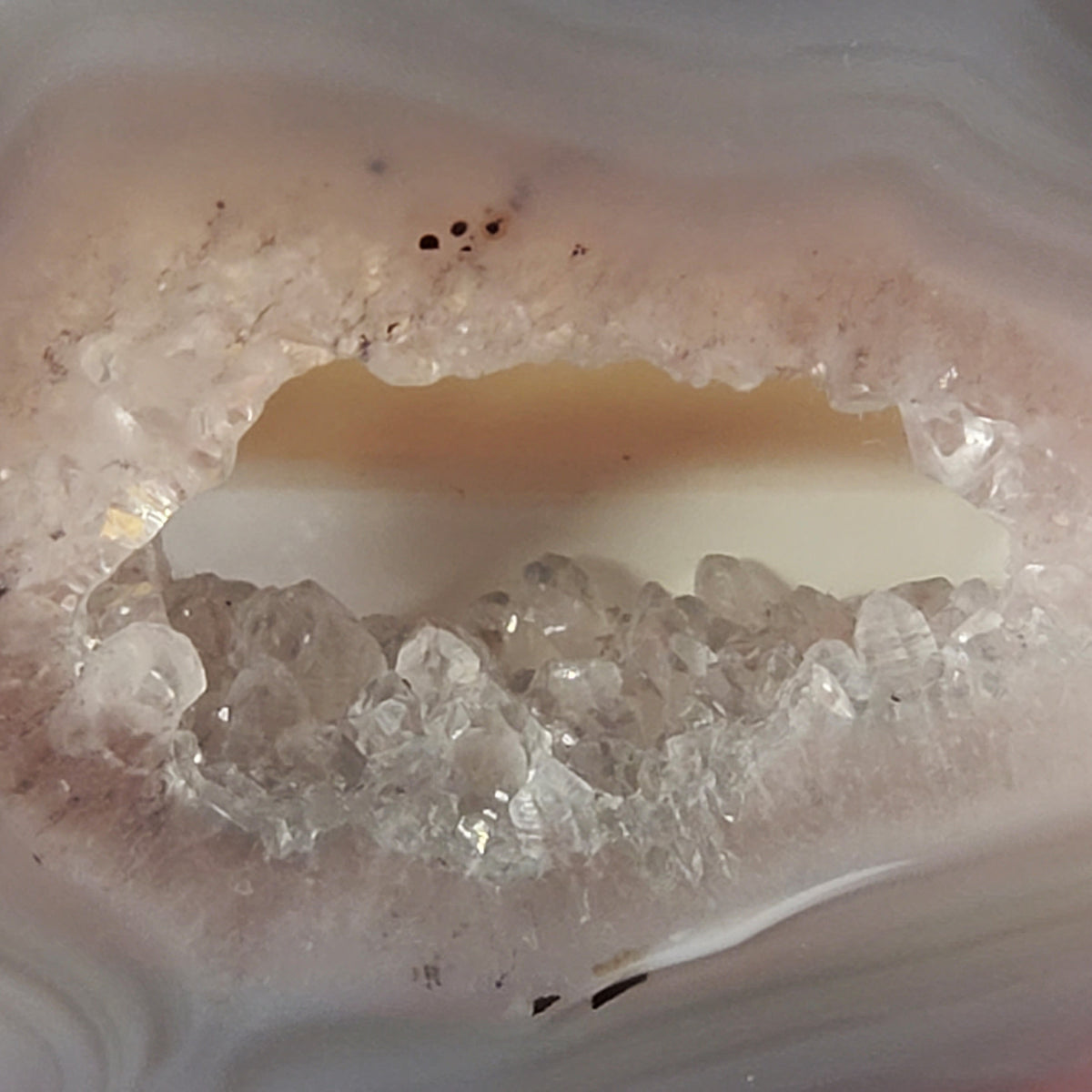 Druzy agate flower