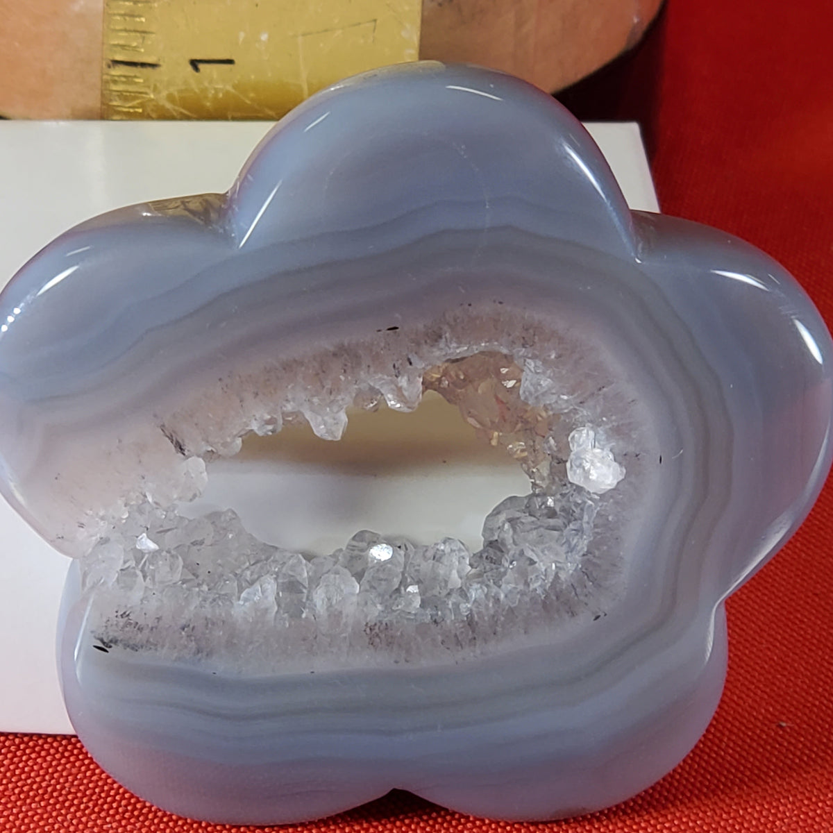 Druzy agate flower