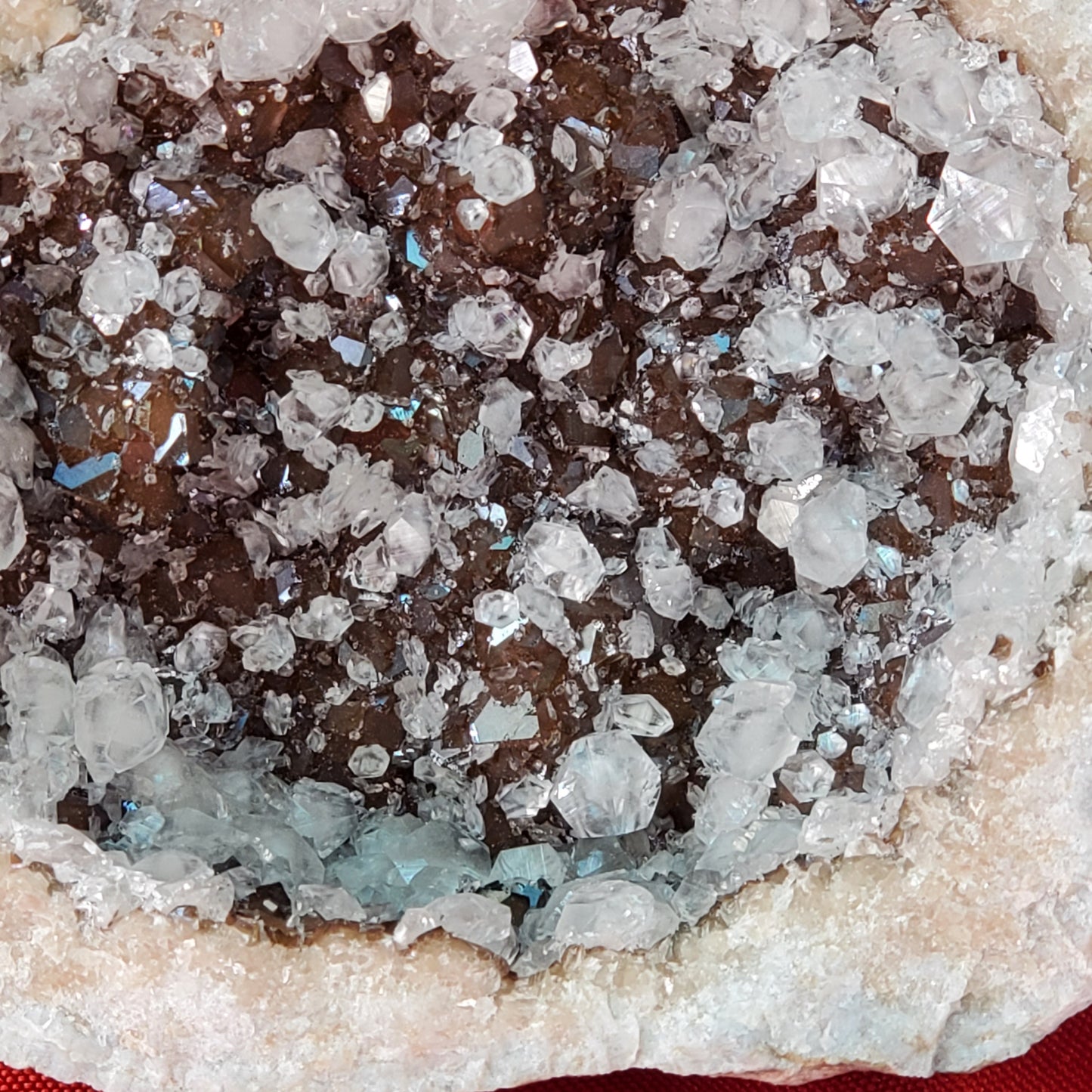 IRIDESCENT BROWN CALCITE GEODE SET