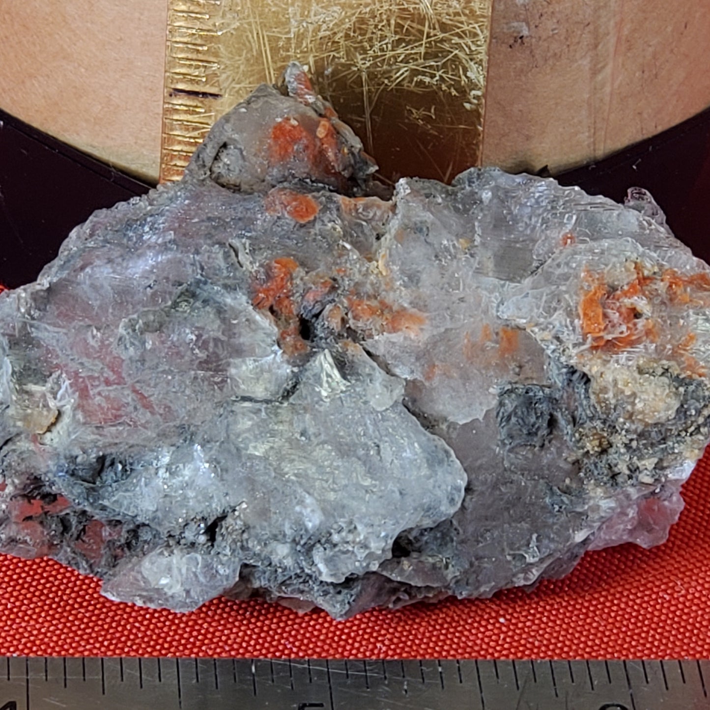 Gypsum VAR selenite red, gypsum Creek. Sedgwick, Wichita, Kansas