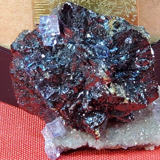 Fluorite, Sphalerite, Dolomite and Quartz from Elmwood, TN