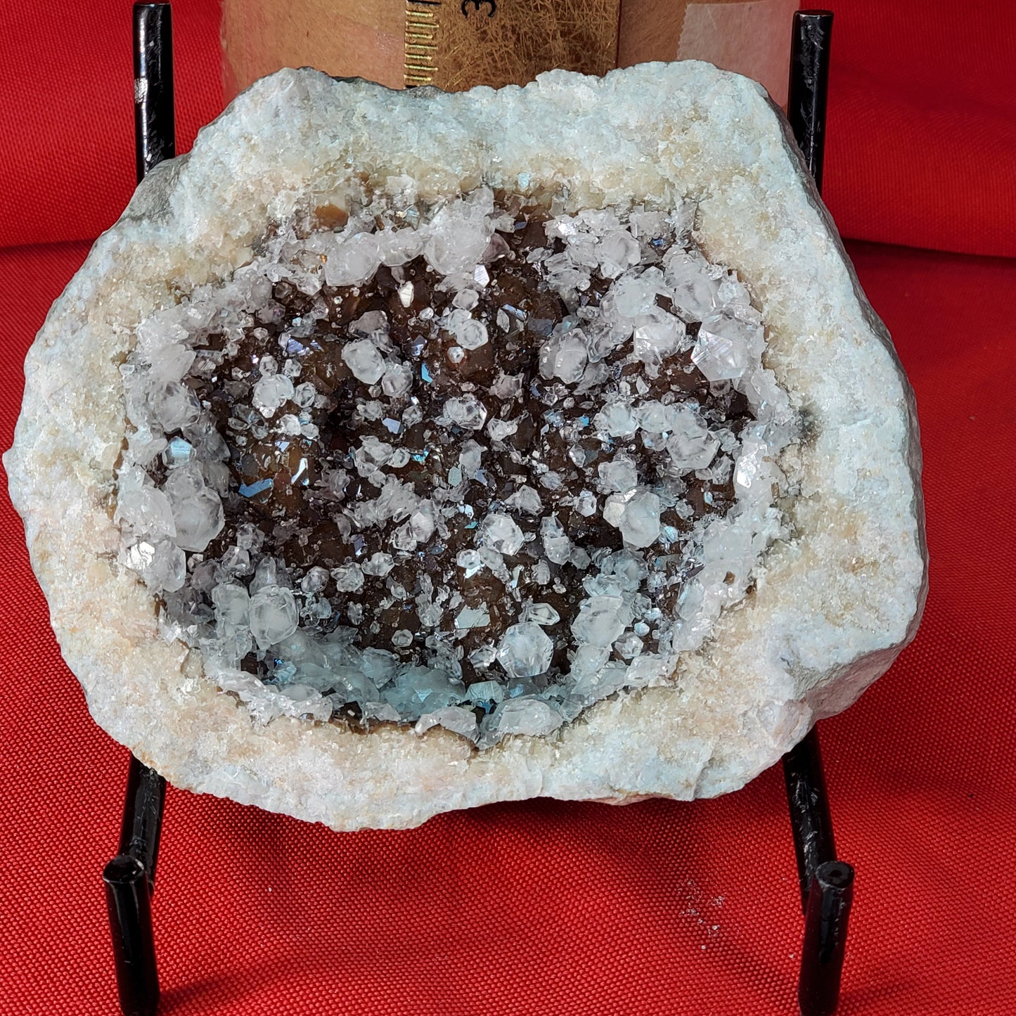 IRIDESCENT BROWN CALCITE GEODE SET