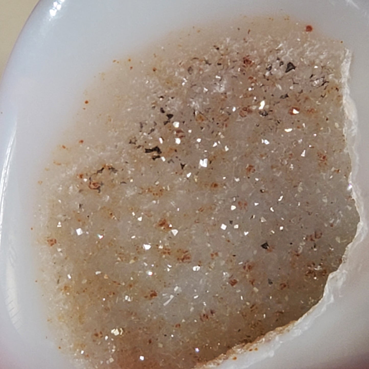 Druzy agate heart