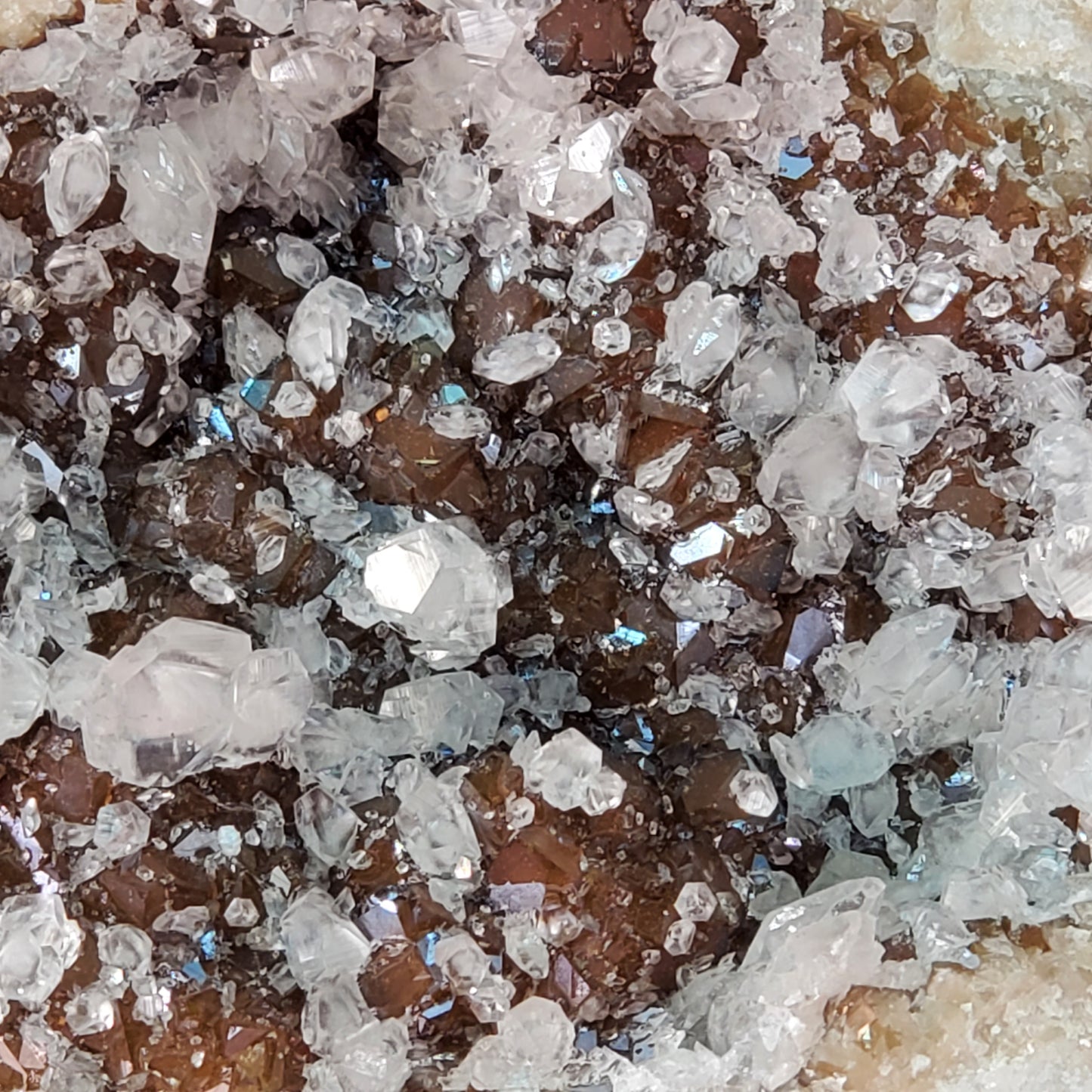 IRIDESCENT BROWN CALCITE GEODE SET