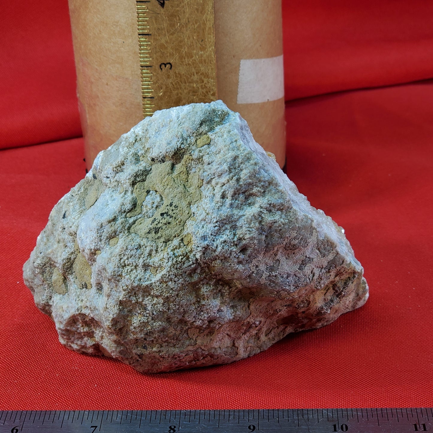 "Golden Quartz" geode piece. Cut to stand.