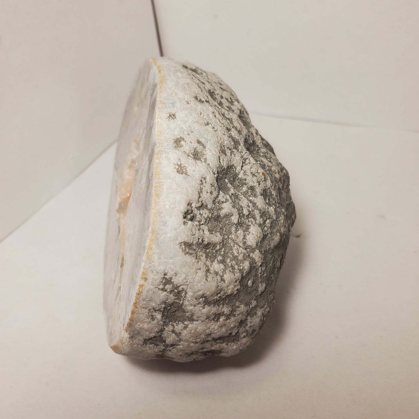 PINK CALCITE POLISHED FABULOUS KEOKUK GEODE HALF