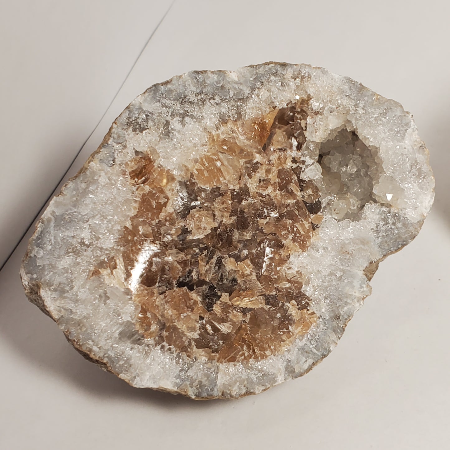 BROWN CALCITE FABULOUS KEOKUK GEODE SET