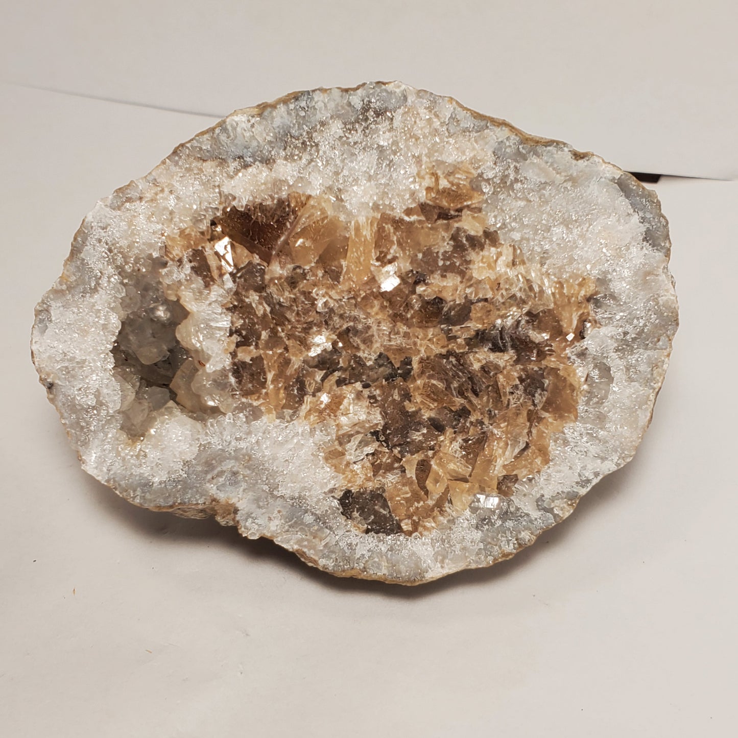 BROWN CALCITE FABULOUS KEOKUK GEODE SET