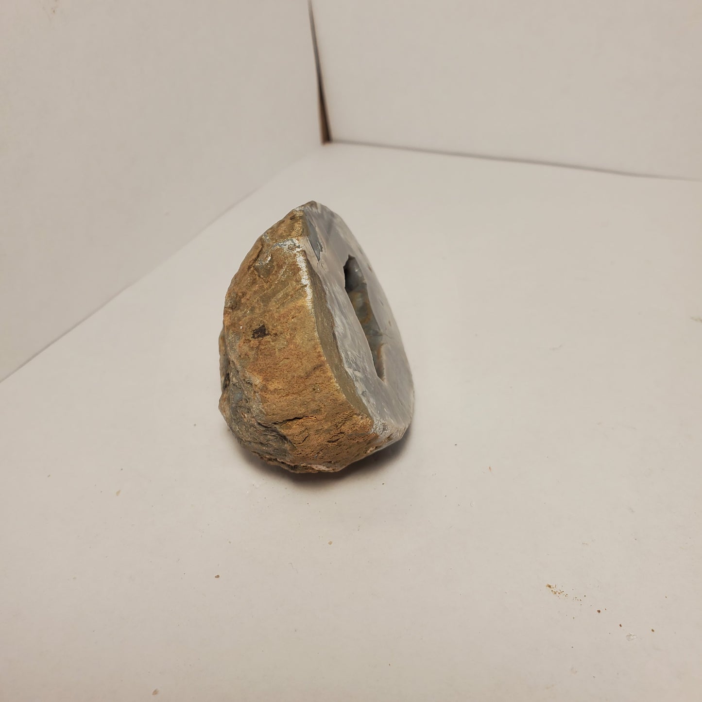 POLISHED BLUE CHALCEDONY GEODE