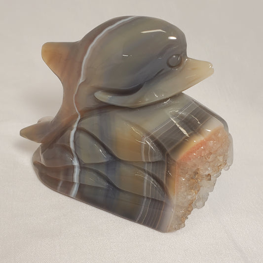 DRUZY AGATE DOLPHIN